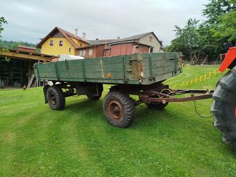 Vlek za traktor, vlečka, traktorový přívěs, valník 7t - 9