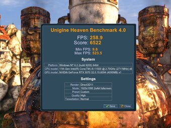 Herní PC i5 11500 + RTX 3070 + 16GB DDR4 + 1TB SSD - 9