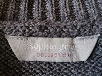 3x dámský svetřík - černý, šedý a fialový - 9