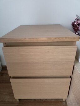 Postel IKEA Malm +rošt+matrace+noční stolek - 9