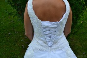Bílé svatební šaty vel. 36/38 + spodnice zdarma - 9