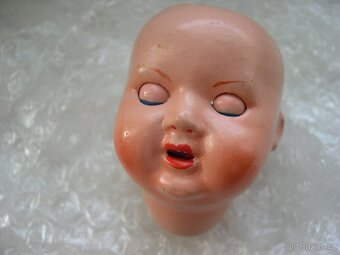 starožitná hlavička mrkací panenky, trup - 9
