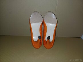 Oranžové lakované lodičky vel.37 - 9