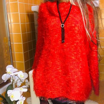 rolak# pletenysvetr#maxivelikost# oranzova# zimni # XL/XXL - 9