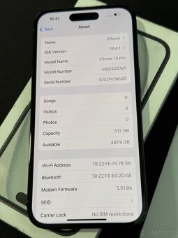 iPhone 14 Pro 512gb 12 měsíců záruka - 9