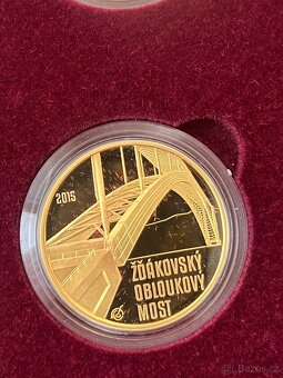 Zlato / sada zlatých mincí ČNB MPR Mosty proof - 9