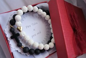 SLEVA Partnerské minerálními náramky z lávy akce VALENTÝN - 9