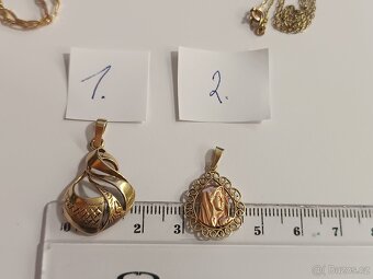 Zlaté řetízky, přívěsky a náušnice 585/1000 14kt - 9