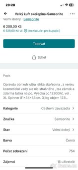 Velký kufr skořepina Samsonite - 9