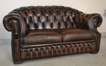 Kožená originál Chesterfield souprava 3+2+1.CENTURION - 9
