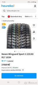 Nová sada zimních pneumatik 225/60/17 Nexen winguard - 9