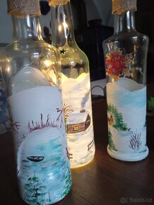 Ručně malované svítící láhve - 9