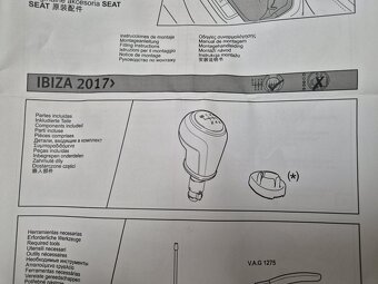 sportovní rukojeť řadící páky Seat Ibiza od 2017 s 5 rychlos - 9