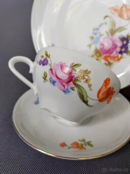 Krásné porcelánové trio Jlmenau Graf von Henneberg - 9