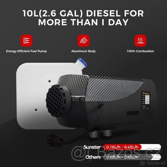 Nezávislé topení 5kW, 12+24V, Auto START/STOP, BT - 9