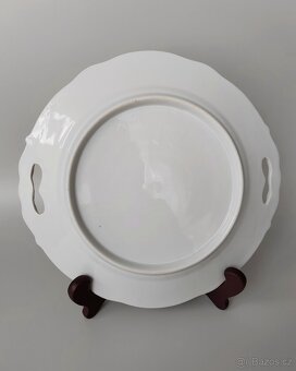 Krásný porcelánový servírovací talíře s květinovým decorem - 9