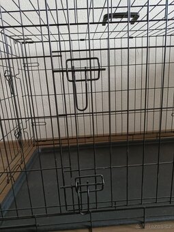 Klec pro psy DOG FANTASY skládací černá (L) 91x56x63cm - 9
