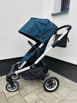 Thule Sleek městský/sportovní kočár zánovní hliník/petrolej - 9