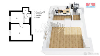 Prodej bytu 1+1, 37 m², Brno, ul. Schovaná - 9
