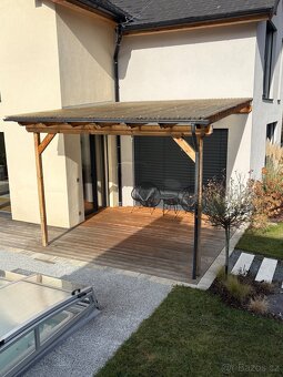 Dřevěná pergola s krytinou 4x3,7 m - 9
