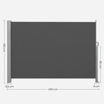NOVÁ BOČNÍ MARKÝZA 180X450 CM - 9