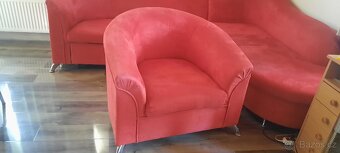 Rohová sedačka+křeslo - 9