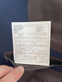 Nový vlněný oblek Suitsupply Lazio Blue vel. 50 - 9