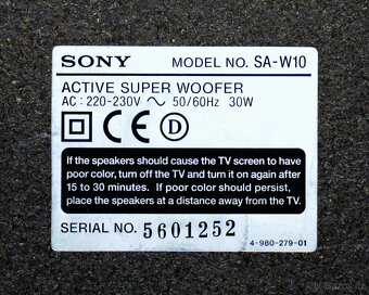 Aktivní subwoofer Sony SA-W 10. - 9