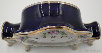 Krásné staré luxusní porcelánové torzo hodin Royal Dux - 9