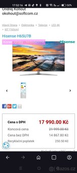 Led Smart 4K Hisense Model-H65U7B - 9
