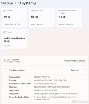 DELL Pro 16 Plus PB16250 se zárukou Dell ProSupport - 9