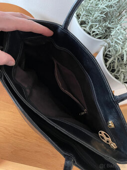 Značková luxusní černá elegantní kožená kabelka Corcel - 9