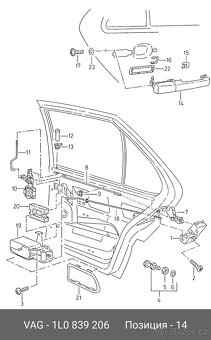 Klika vnější Seat Toledo I levá/pravá original - 9