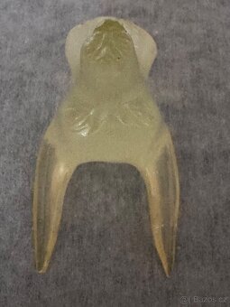 Skl. soška hlavy psa Anubis, světélkující zeleně - 9