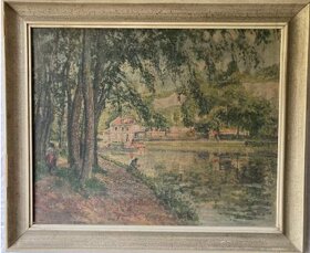 Prodám obraz K. Kotrle rozměr cca. 100 x 60 cm 1974 - 9