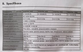 Prodám sadu 2 silných záblesků FOMEI 1200Ws - 9