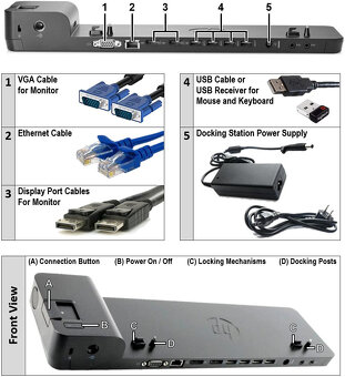 HP Elitebook 840 G5 + HP docking station + kláves/myš - 9