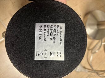 2x malá stolní lampička, nerez a sklo - 9