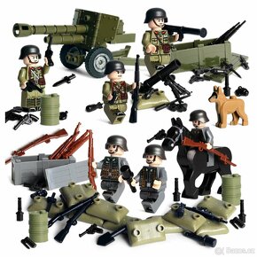 Rôzne sety vojakov 4 + doplnky - typ lego - nové - 9