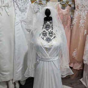 Boho svatební šaty 42/44 - 9