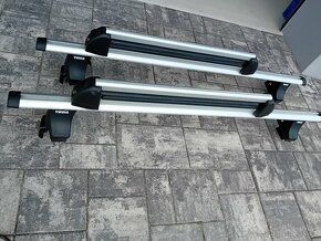 2x střešní nosiče thule 750 a 751, drzak lyží hakr - 9