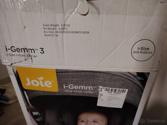Černá autosedačka vajíčko Joie i-gemm3 top stav - 9