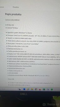 Prodám herní notebook Lenovo LOQ 15IRX10 - 9