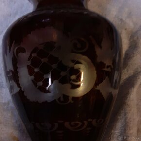 Starožitná skleněná váza Eggerman - 9