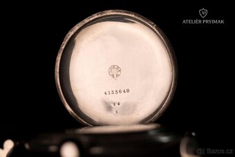 Starožitné stříbrné švýcarské hodinky OMEGA 1909 - 9