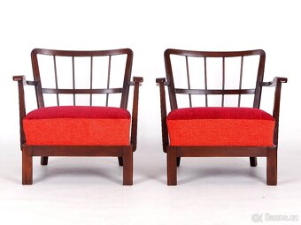 Přečalouněná párová křesla THONET, 2 ks. - 9
