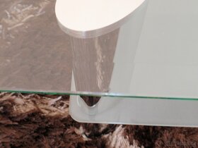 skleněný jídelní stůl , skleněný konferenční stůl, tv stolek - 9