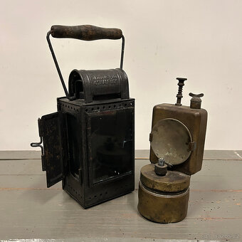 Ruční drážní lampa, svítilna Osnabrück H.Gillet - 9
