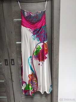 Saténové barevné dlouhé šaty vel. 38 - 9