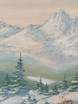 obraz ZIMNÍ VYSOKÉ TATRY, olej, Jan Boža Pospíšil 1946 - 9